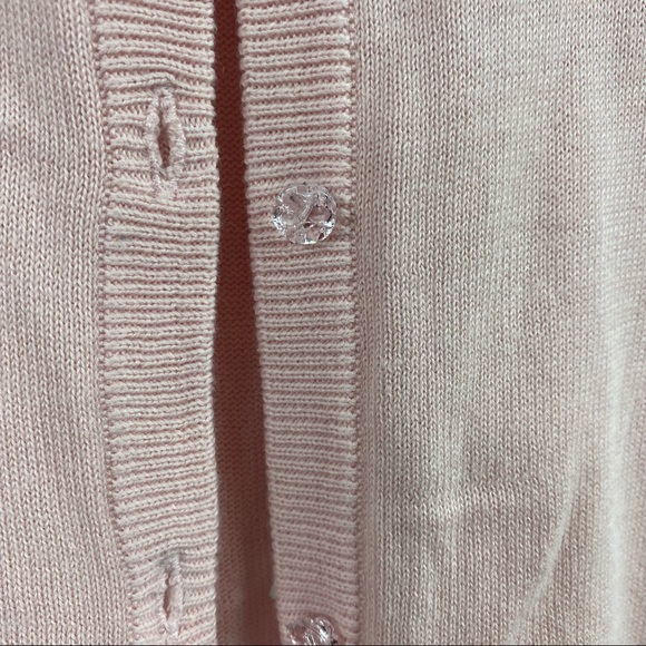 NWT Madison Pink Cardigan with Floral Detail Size Medium - Picture 3 of 8